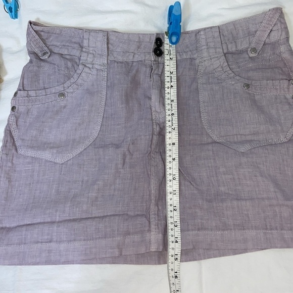 Women’s Colori Lilac 100% linen‎ mini skirt size 11 - Picture 3 of 10